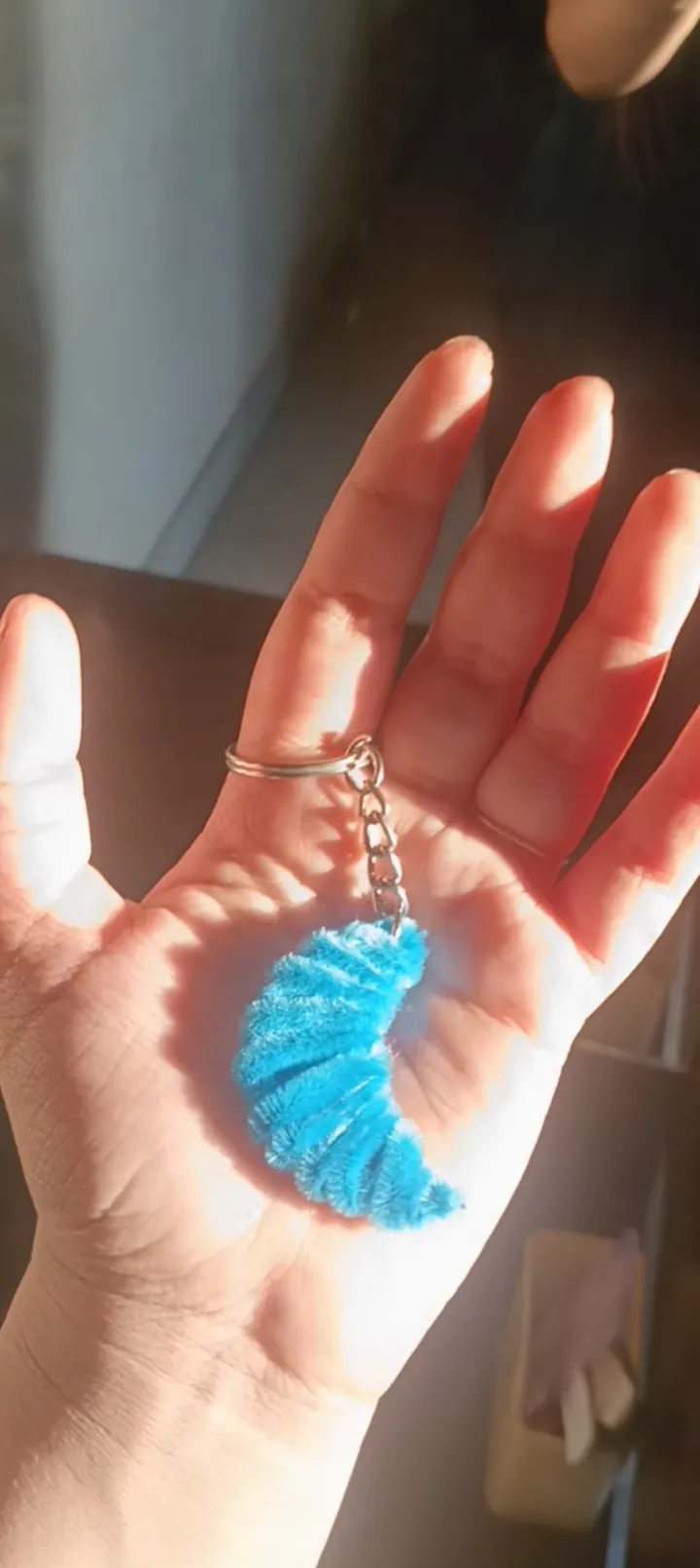 Peach Flower Keychain